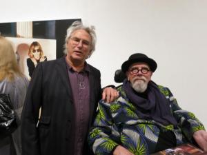 With Chuck Close at the opening of my portrait show at Mary Boone Galley, 2011.
